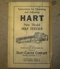 Vintage Hart New Model Self Feeder Instructions For Operating adjusting pamplet