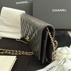 Chanel Black Quilted Woc Wallet On Chain Strap Cc Logo Turn Lock Gold Hardware