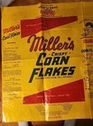 1930s Miller s Crispy Corn Flakes Wax Cereal Wrapper Omaha  Ne Good Condition