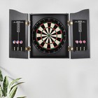 Black Wall-mounted Wooden Dartboard W  Cabinet dart For Unisex-adult Boards Set