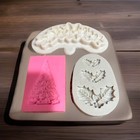 Silicone Christmas Mold Mould Lot Of 3 Craft Art Resin Epoxy Clay Diy Rareset