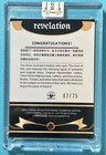 John F  Kennedy 2025 Eternal Revelation   d 47 75 Cut Letter Relic Patch Card