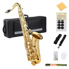 Gold Lacquer Eb Alto Saxophone Complete Professional Set All Levels