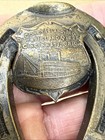 Antique Brass Souvenir Horseshoe Paperweight- Coney Island Str  Island Queen