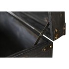 Vintiquewise Storage Trunk 9 5 Gal 25 5  W  Distressed Black Medium Wooden Ash