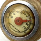 Vtg Vehicle Thermometer Temperature Suicide Knob Marbled Brown Plastic Usa