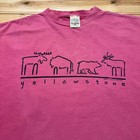 Vintage 90s Yellowstone National Park Animals Wildlife Souvenir T-shirt Usa - Xl