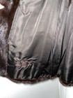 Bonwit Teller Women s Brown Lined Mink Fur Coat S Mid-length Button Front Solid
