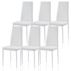 Dining Chairs Set Of 6 Pu Leather Kitchen Chair For Dining Room  Living Room