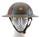 Us Ww1 Helmet M1917 Doughboy Brodie Helmet 82nd Airborne Cammo Hand Aged