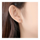 925 Sterling Silver Stud Ball Earrings Unisex 3mm  4 3mm  5mm For Women  Men
