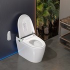 Smart Toilet With Bidet Built In  Toilets With Tank  Auto Open Close  White