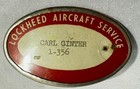 Lockheed Aircraft Service Oval Metal Id Name Badge Pinback
