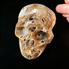 Natural Sphalerite Hand Carved Skull Sculpture Gemstone Gothic Figurine Decor