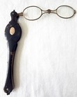 Antique Victorian Tortoise Looking Folding Lorgnette Eyeglasses   Opera - Rare