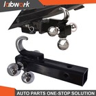 Labwork Triple Tri 3 Ball Trailer Hitch Tow 2  Receiver Mount W  Hook