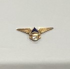 Rare Delta Air Lines 20 Years Service Award Lapel Pin In 10k Gold With Diamond