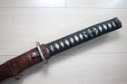 Wwii Japanese Officer Sword Koshirae Leather Combat Cover Cut Blade Gunto O49