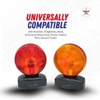 12v Magnetic Trailer Tow Lights Kit Two Sided Red   Amber For Rv Truck Car Bike
