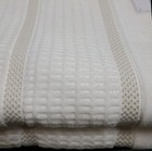 2 Piece Hotel Vendome Spa Collection Bath Towel Set Velour White Waffle New