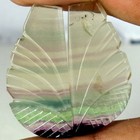 55 60cts 100  Natural Carved Fluorite Pair Fancy Cab Rare Gemstones 17x 37x 04mm