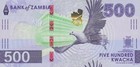 Zambia 500 Kwacha 2024 2025 P 67 Unc Aa First Prefix