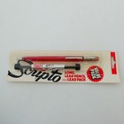 Vtg Scripto Long Lead Pencil   Lead Pack B319 Nos Red Clear 1980s New