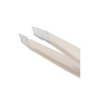 Tweezerman Micro Mini Slant Tweezer Nude Cream Travel Size - New Without Box