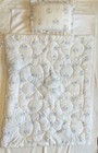 Vtg New Baby Quilt Crib Blanket With Matching Ruffled Pillow Giraffe Bunny Bear