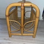 Vintage Mid Century Rattan Magazine Rack Mcm Bamboo Book towel Holder