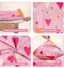 4-piece Toddler Crib  Bedding Sheet Set Soft breathable  Pink Heart Toddler Baby