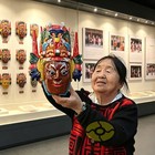Chinese Folk Art Wood Hand Carved Painted Nuo Mask Walldecor - Dixi local Drama 
