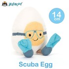 Jellycat Plush Toy Amuseable Boiled Egg Scuba H14cm 5 5in Stuffed Toy