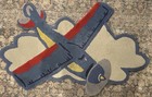 Pottery Barn Kids Airplane Shaped Rug - 100  Wool - Baby Nursery Aviation Theme