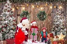 Christmas Rustic Wood Door Photography Backdrop Winter Xmas Pine Tree 8x6ft