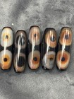 1setof 5pcs Special Rare Tibetan Natural Agate Dzi  3yed  Beads