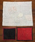 3 Vintage Panama Mola Folk Fabric Art Work