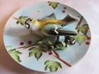 Vintage Lefton 171 Goldfinch 3d  Bird Plate Figurine  1950 s Hand Painted 