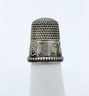 Ornate Antique Sterling Silver Simons Brothers  10 Paisley Thimble  729