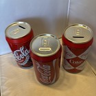 3 Vintage Design Large Coke Coca Cola Tincan Piggy Coin Bank 8 