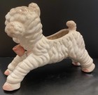 Vintage 1950s Ceramic Baby Lamb Planter Pink Bow
