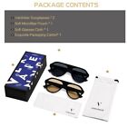 Retro Aviator Polarized Sunglasses For Men Women Trendy 70s Plastic Sun Glasses