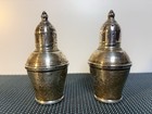 Vintage Sterling Weighted Glass Lined Salt   Pepper Shakers  125 3 Grams   e-2 
