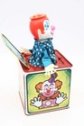 Vintage 1971 Mattel Jack In The Music Box Metal Pop-up Clown Toy Working  dl1