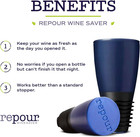 Wine Saver And Stopper - Removes Oxygen  Preserving And Keeping Wine As Fresh As