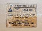 Retro Arvin 12 Transistor Radio Leather Snap Case Model 62 R98 Rare Vintage