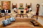 President Donald Trump  Signature presidential Seal  Oval Office  Resolute Desk 