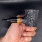 Dagner Pipes Custom Design 9mm Black Sg Poker Tobacco Pipe Briar New Unsmoked