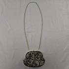 Vintage Intricate Beaded Evening Purse Multicolor 7x5 22  Metal Chain Strap Read