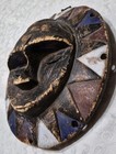 Vintage African Authentic Guro Carved Wood Face Carved Tribal Mask Wall Plaque